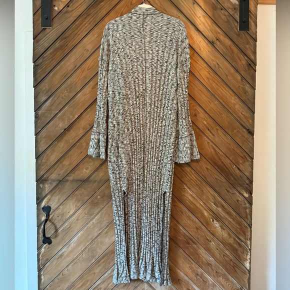 NWOT Free People Beach nights cardigan long summer S small white black knit maxi - Picture 6 of 8